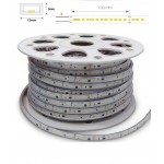 Tira LED 230V monocolor 12W/mt 120L/mt. SMD 2835 IP65 12x3mm corte cada 100mm, Bobina 50mt x 4,90€/m